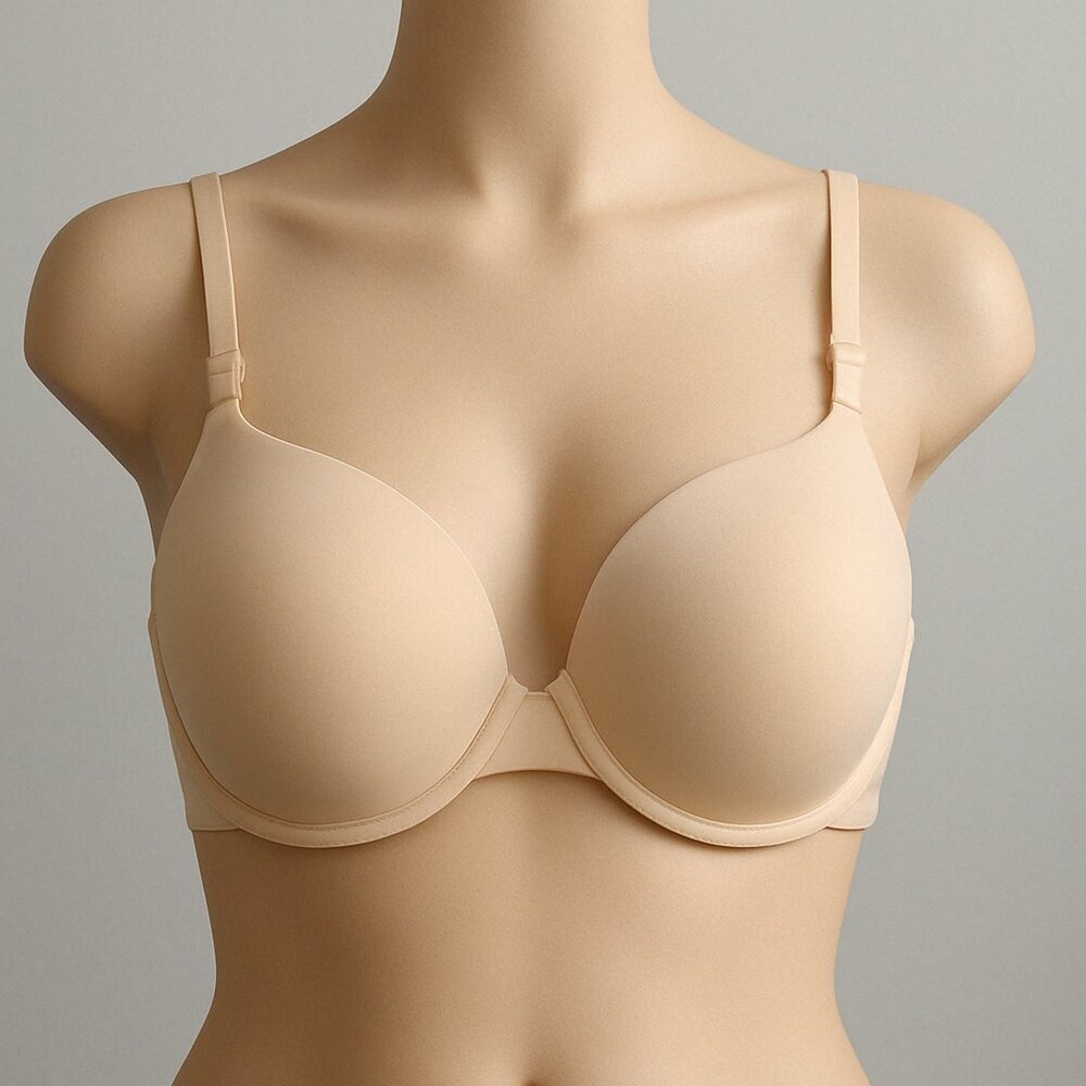 Victorias Secret Pink Beige Skin Tone Bra Size: 34D
